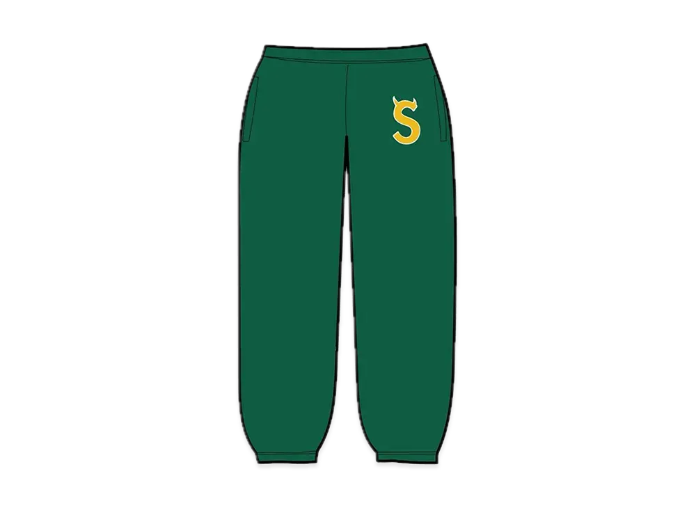 Supreme S Logo Sweatpant "Dark Green" (22FW)