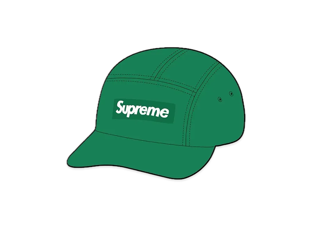 Supreme Washed Chino Twill Camp Cap "Green"(22FW)