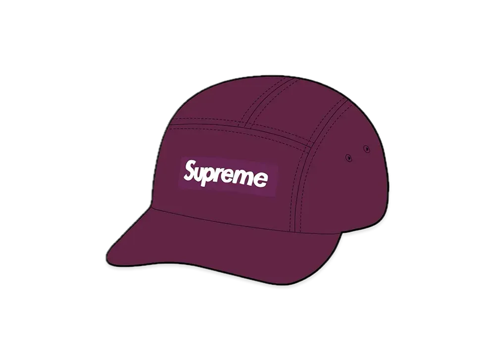 Supreme Washed Chino Twill Camp Cap "Dark Purple"(22FW)