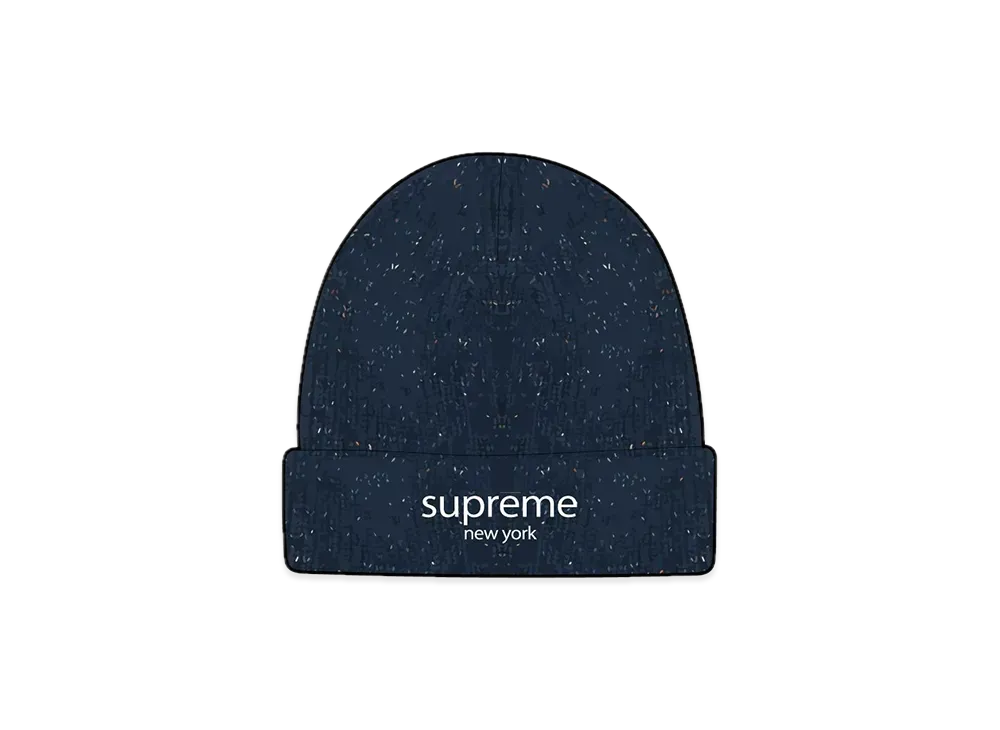 Supreme Rainbow Speckle Beanie "Navy"