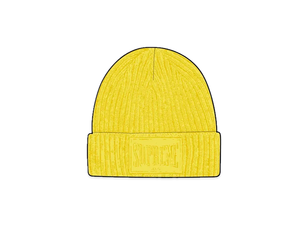 Supreme Overdyed Patch Beanie "Yellow"