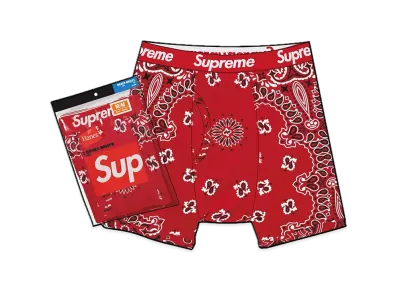 Supreme x Hanes Bandana Boxer Briefs (2 Pack) "Red"