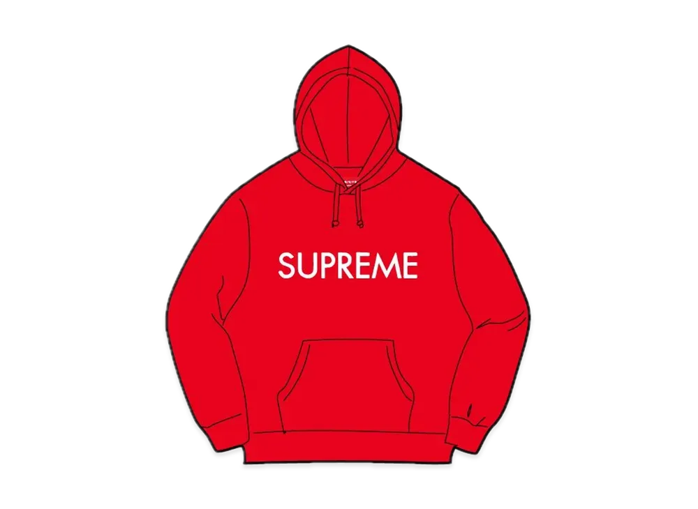 Supreme Capital Hooded Sweatshirt "Red"