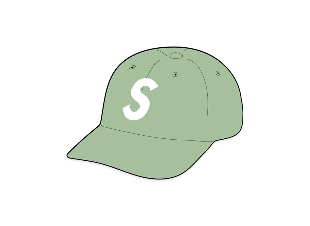 Supreme Pigment Print S Logo 6-Panel "Light Sage"