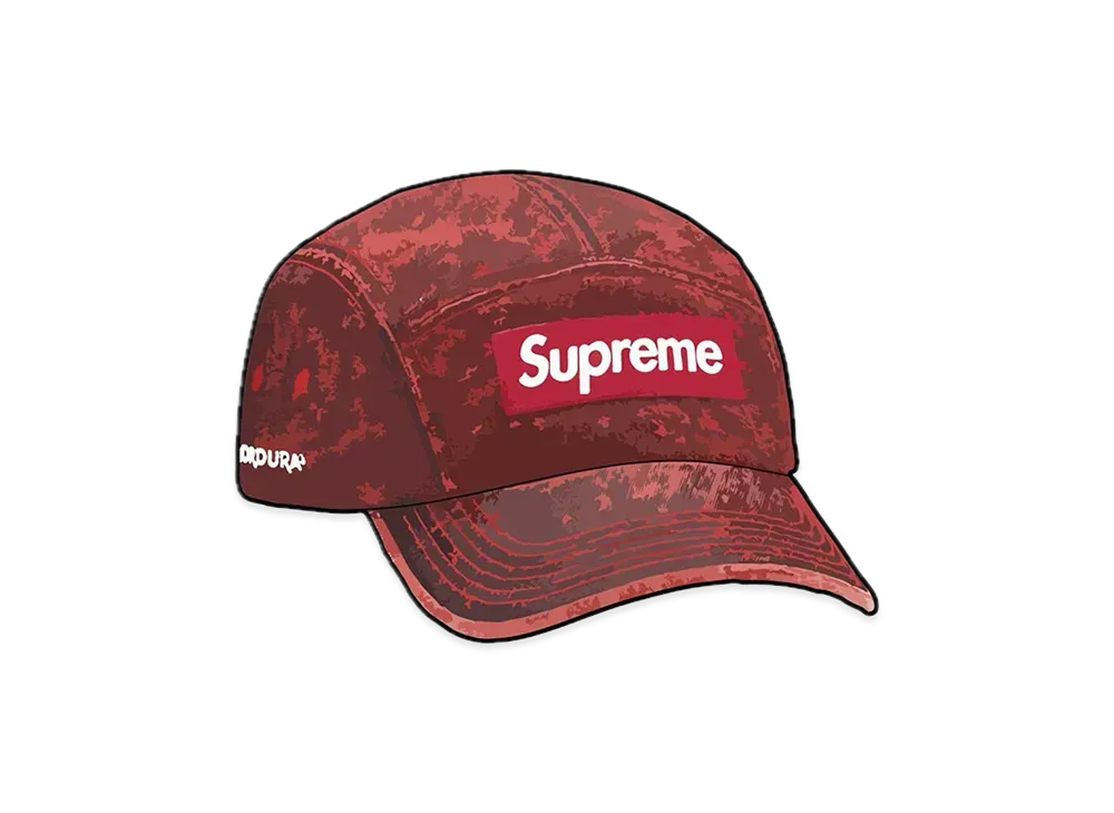 Supreme Washed Cordura Camp Cap "Coral"
