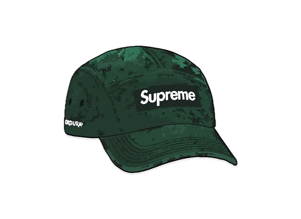 Supreme Washed Cordura Camp Cap "Dark Green"