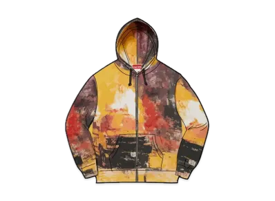 Supreme Fire Zip Up Hooded Sweatshirt "Multi"