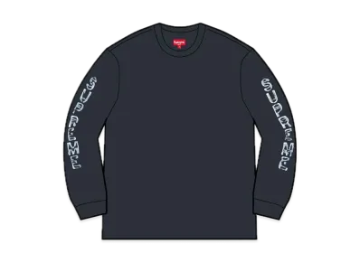 Supreme Cut Out L/S Top "Washed Navy"