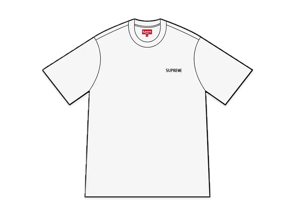 Supreme Washed Capital S/S Top "White"