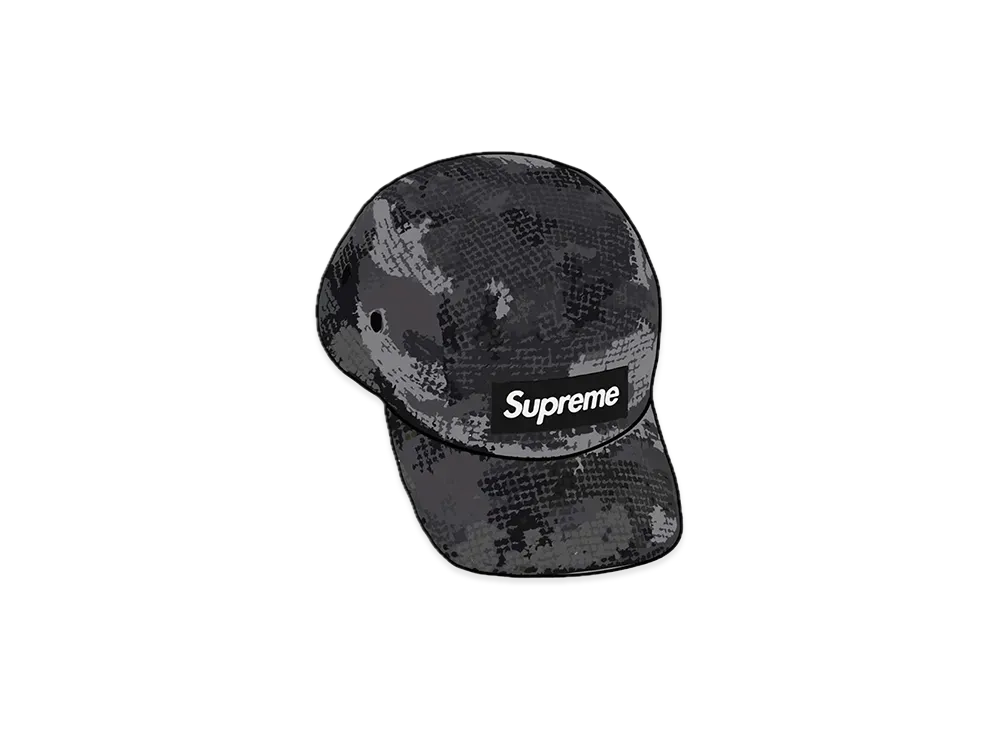 Supreme Camo Grid Velvet Camp Cap "Black"