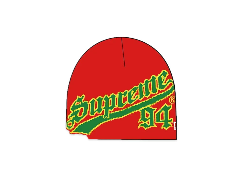 Supreme New Era Script Beanie "Red"
