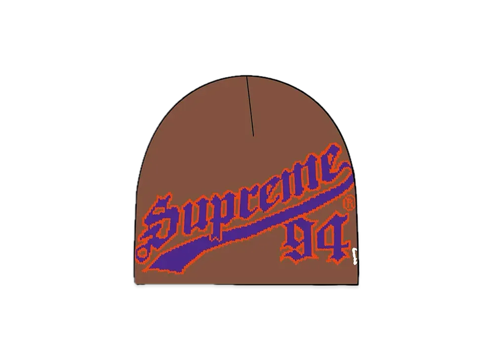 Supreme New Era Script Beanie "Brown"