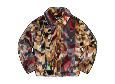 Supreme Multicolor Faux Fur Bomber Jacket "Multi"