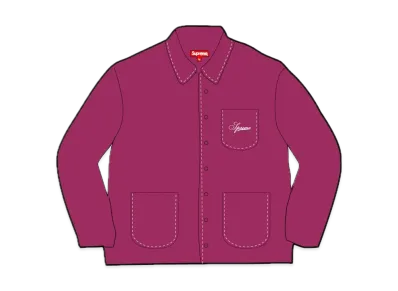 Supreme Contrast Stitch Button Up "Fuchsia"