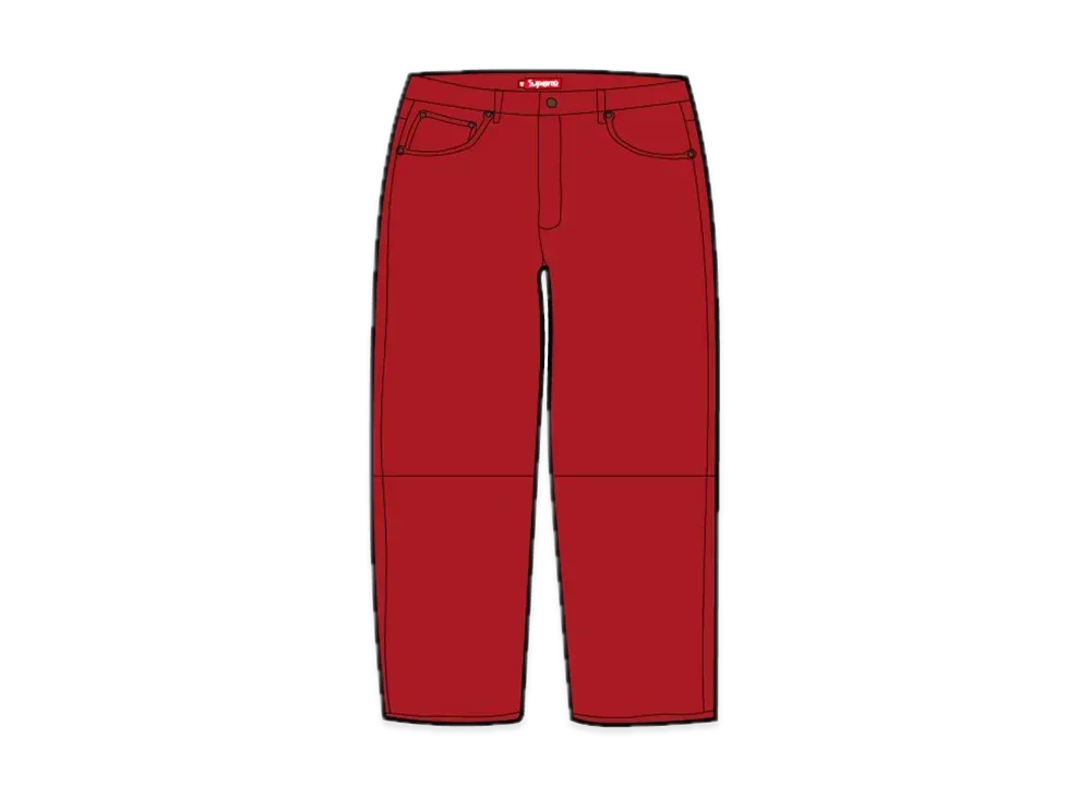 Supreme Leather 5-Pocket Jean "Red"
