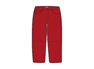 Supreme Leather 5-Pocket Jean "Red"