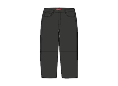 Supreme Leather 5-Pocket Jean "Black"