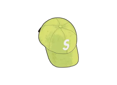 Supreme Boiled Wool S Logo 6-Panel "Fluorescent Green"