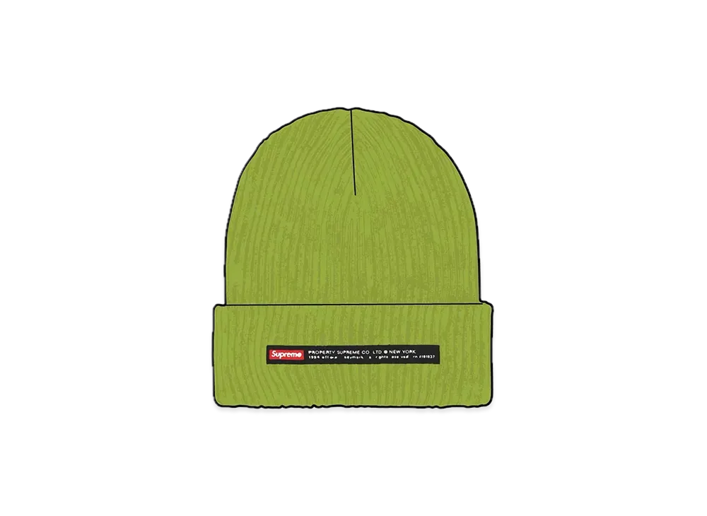 Supreme Property Label Beanie "Olive"