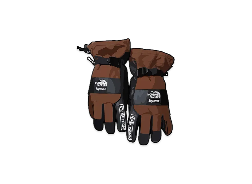 Supreme x The North Face Steep Tech Gloves "Brown"