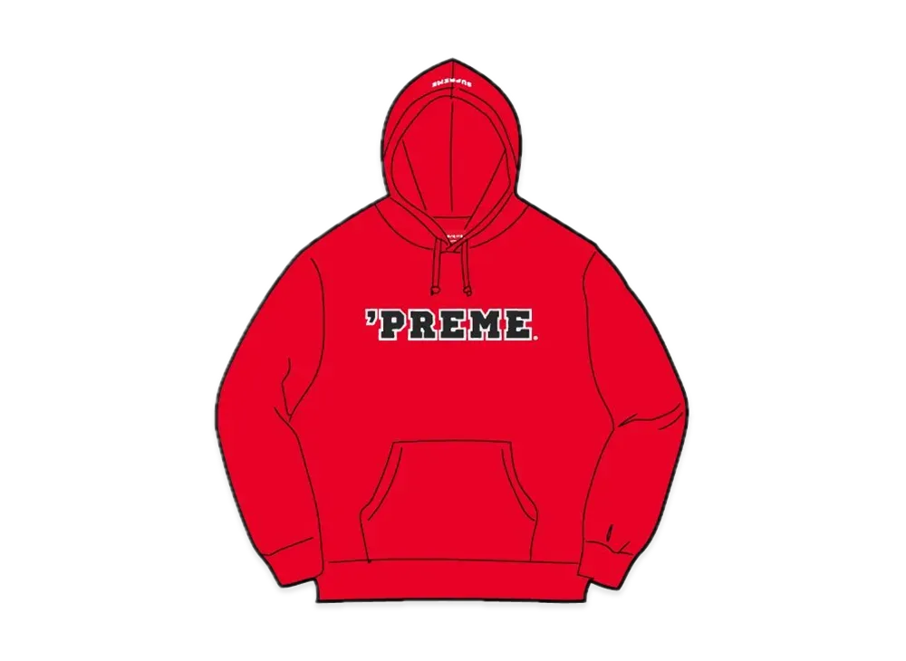 Supreme Preme Hooded Sweatshirt "Red"