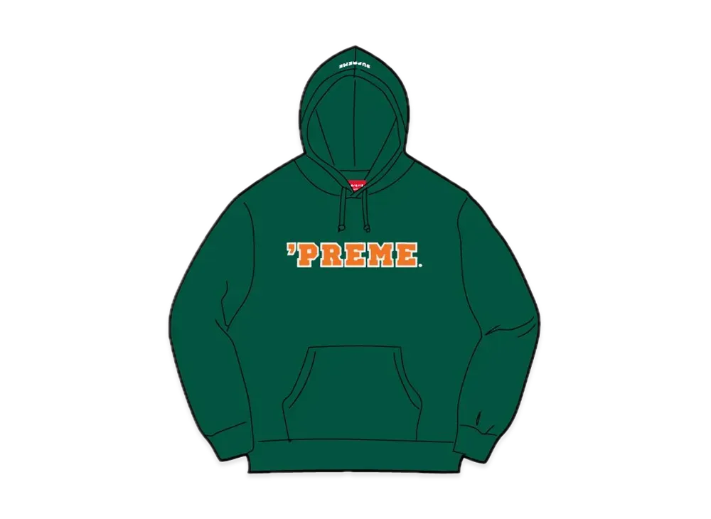 シュプリーム プリーム フーディー スウェットシャツ "ダーク グリーン"