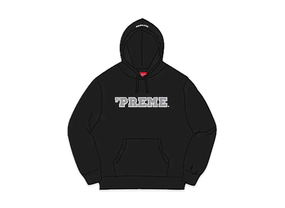 Supreme Preme Hooded Sweatshirt "Black"