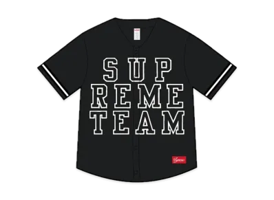 Supreme Denim Baseball Jersey "Black"