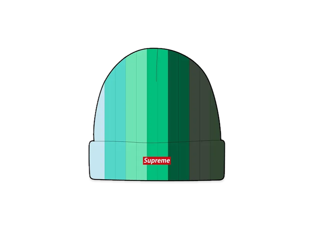 Supreme Gradient Crochet Beanie "Green"