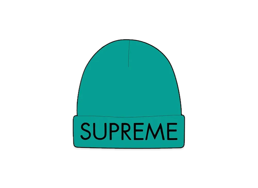 Supreme Capital Beanie "Dark Aqua"