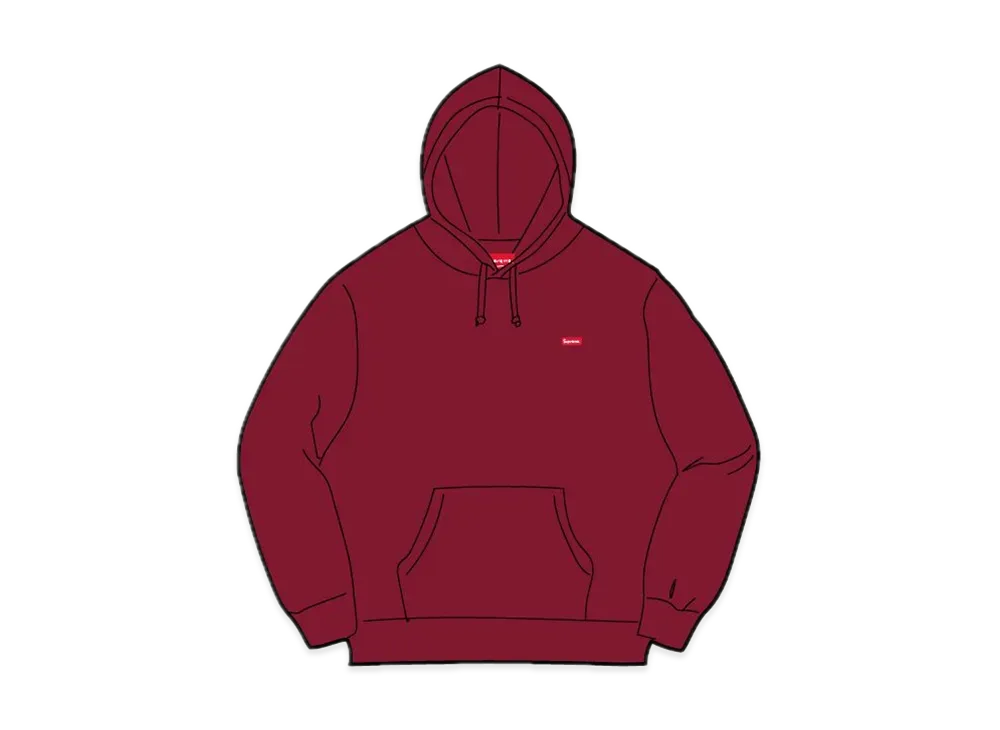 Supreme Small Box Hooded Sweatshirt "Cardinal" (22FW)