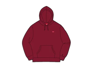 Supreme Small Box Hooded Sweatshirt "Cardinal" (22FW)