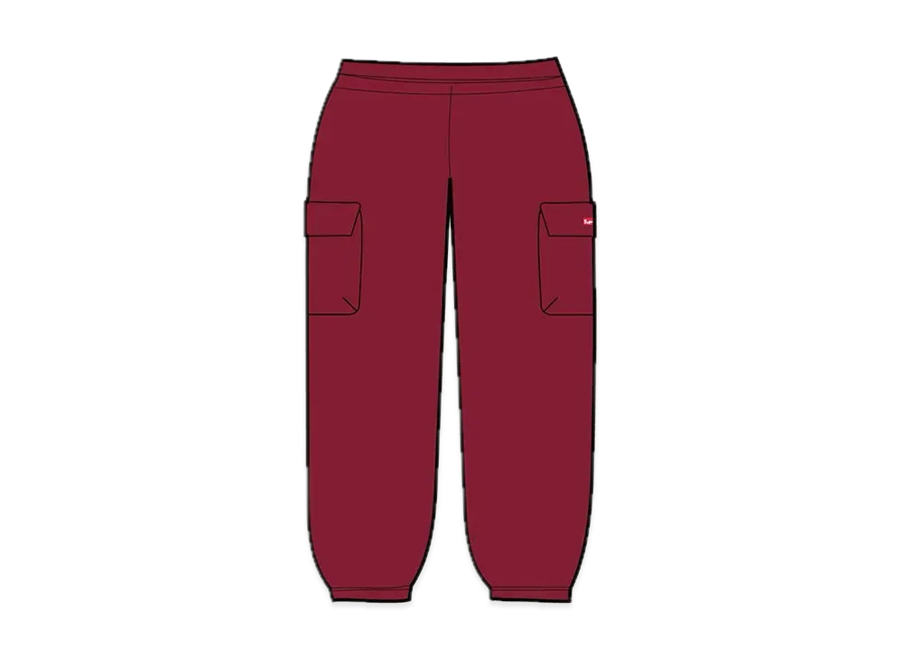 Supreme Small Box Cargo Sweatpant "Cardinal"