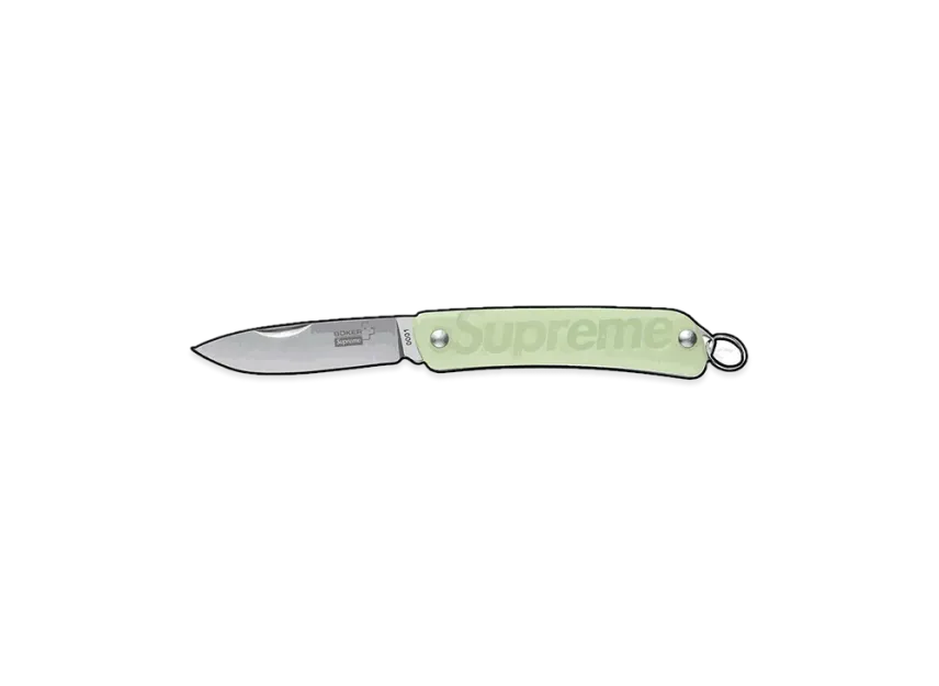 Supreme Boker Glow-in-the-Dark Keychain Knife Supreme Boker Glow-in-the-Dark Keychain Knife