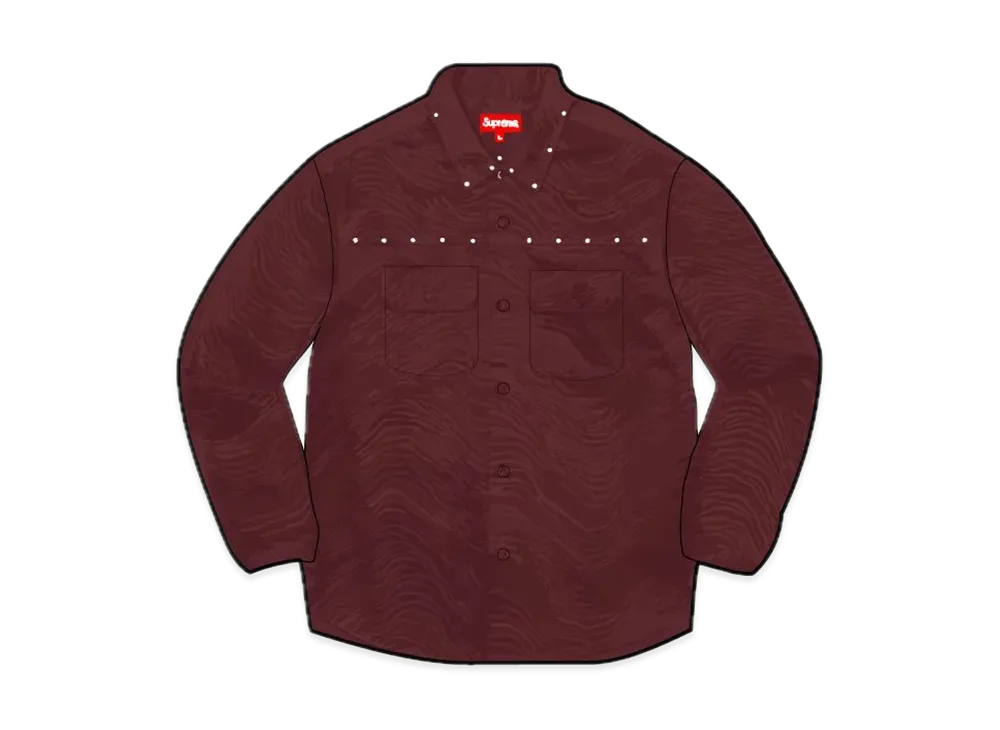 Supreme Studded Work Shirt "Burgundy"