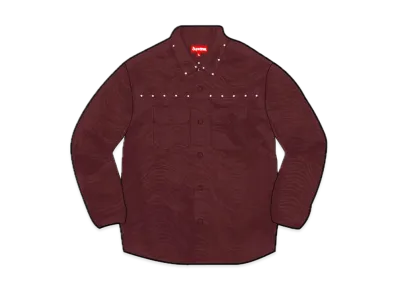 Supreme Studded Work Shirt "Burgundy"