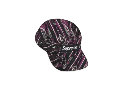 Supreme Woven Pattern Camp Cap "Purple"