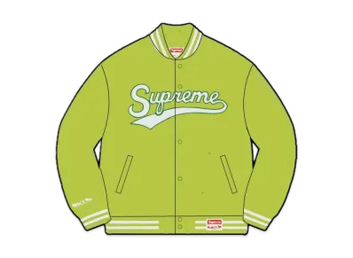 Supreme / Mitchell & Ness Doughboy Twill Varsity Jacket "Green"