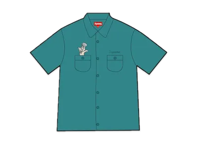 Supreme / Mitchell & Ness Doughboy S/S Work Shirt "Work Green"
