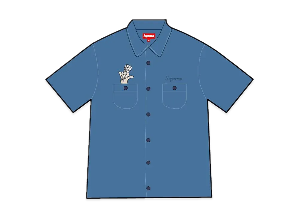 Supreme x Mitchell & Ness Doughboy S/S Work Shirt "Denim"