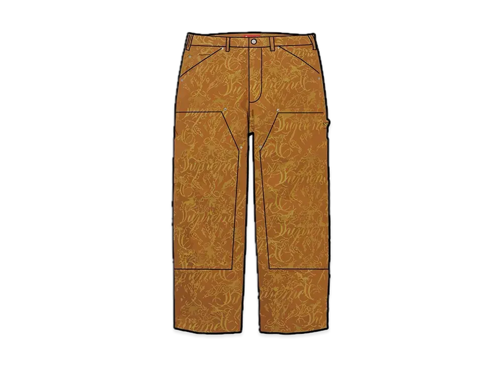 Supreme Script Jacquard Double Knee Denim Painter Pant 