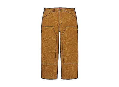 Supreme Script Jacquard Double Knee Denim Painter Pant "Brown"