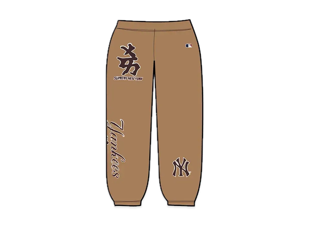 Supreme / New York Yankees Kanji Sweatpant "Dark Khaki"