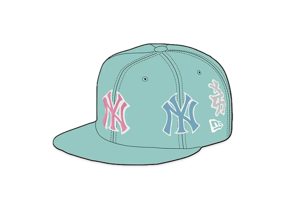Supreme / New York Yankees Kanji New Era "Light Aqua"