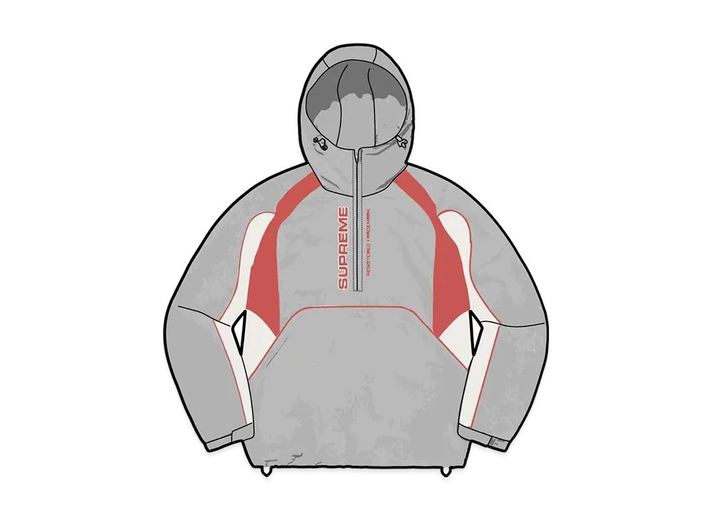 Supreme Paneled Half Zip Pullover "Grey"