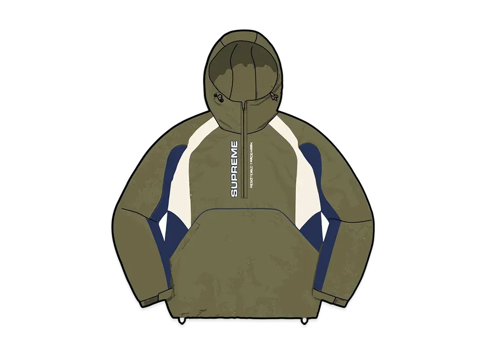 Supreme Paneled Half Zip Pullover "Olive"