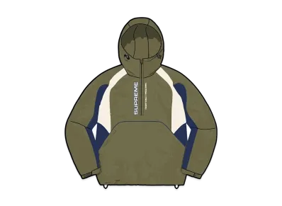 Supreme Paneled Half Zip Pullover "Olive"