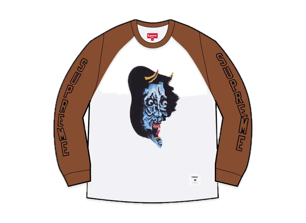 Supreme Demon Raglan L/S Top "White"