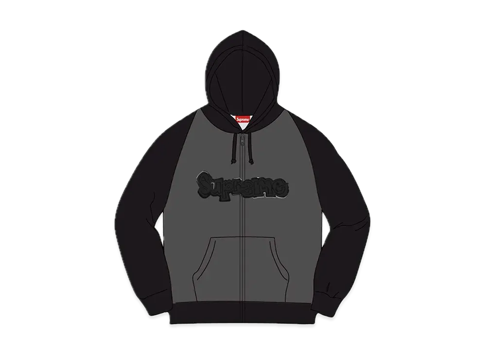 Supreme Gonz Applique Zip Up Hooded Sweatshirt "Black"