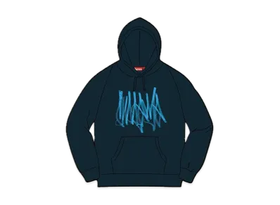 Supreme Tag Hooded Sweatshirt "Navy"
